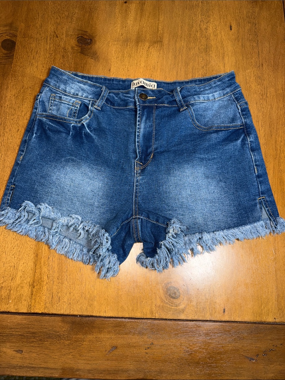 Luca is Denim Frayed Hem Women’s Shorts - Blue